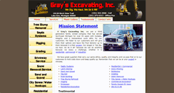 Desktop Screenshot of graysexcavating.com