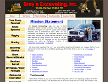 Tablet Screenshot of graysexcavating.com